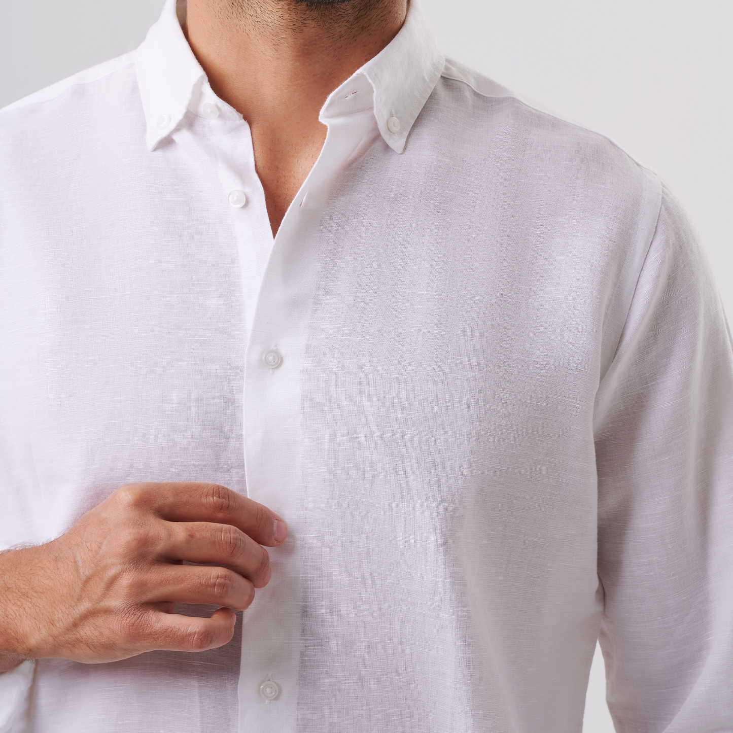 White Classic Linen Shirt