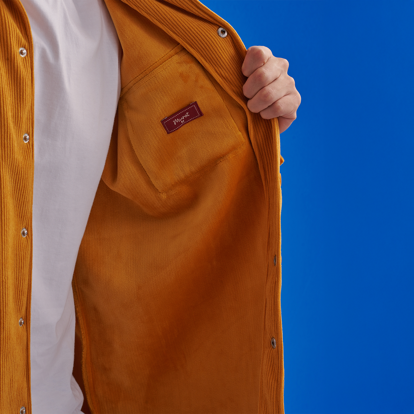 Corduroy Camp Shirt Orange