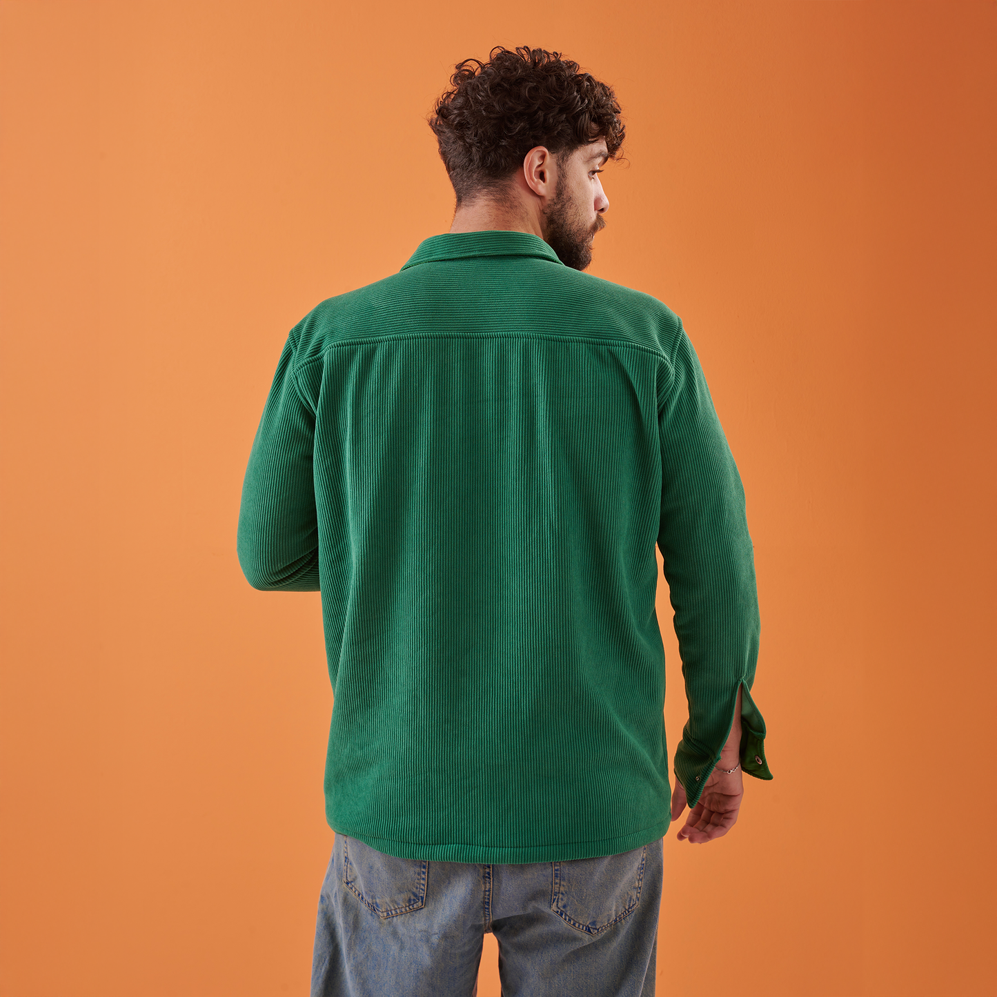 Corduroy Camp Shirt Green